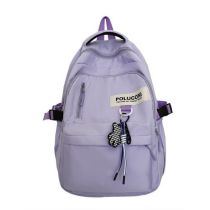Fashion Purple Cotton Large Capacity Backpack