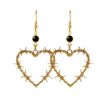 Fashion Gold Alloy Thorn Wire Love Earrings