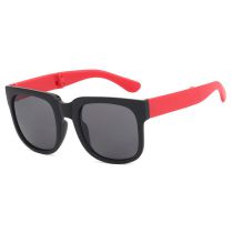 Fashion Black Pc Large Frame Foldable Children's Sunglasses