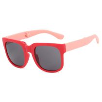 Fashion Red Pc Square Large Frame Children's Sunglasses