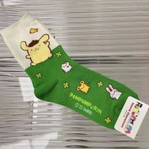 Fashion 1 Pair Of Pudding Dog Socks Cotton Printed Mid-calf Socks