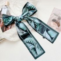 Fashion Green Leaves-long Silk Scarf Polyester Printed Long Silk Scarf
