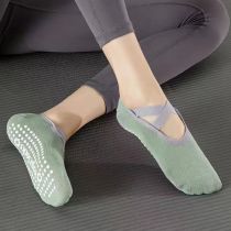 Fashion 1 Pair [green With Socks] Cotton Silicone Non-slip Boat Socks