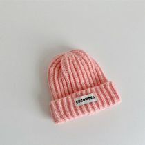 Fashion Pink Acrylic Knitted Patch Children's Beanie