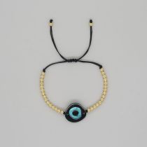 Fashion Black Copper Beads Eye Bracelet