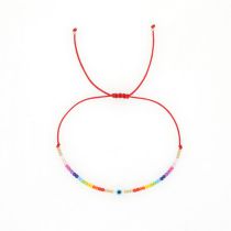 Fashion Color Colorful Rice Beads Eye Bracelet