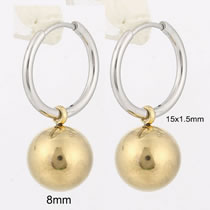 Fashion 11# Stainless Steel Ball Earrings