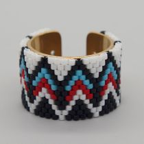 Fashion E Rice Beads Braided Open Ring