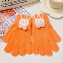 Fashion 1#orange 3d Rabbit Children's Knitted Mittens