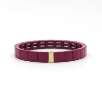 Fashion 1# Alloy Geometric Square Beaded Bracelet