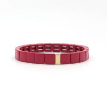 Fashion 6# Alloy Geometric Square Beaded Bracelet