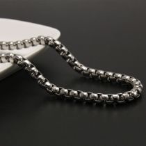 Fashion 6mm*50cm Stainless Steel Geometric Chain Necklace