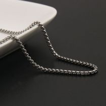 Fashion 2.5mm*45cm Stainless Steel Geometric Chain Necklace