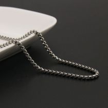 Fashion 2mm*45cm Stainless Steel Geometric Chain Necklace
