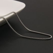 Fashion 1.5mm*50cm Stainless Steel Geometric Chain Necklace