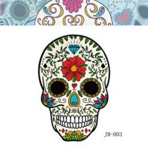 Fashion 3# Color Printed Skull Tattoo Face Sticker