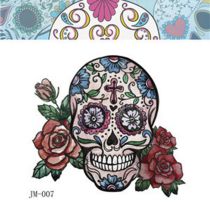 Fashion 7# Color Printed Skull Tattoo Face Sticker