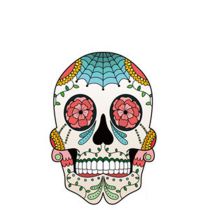 Fashion 14# Color Printed Skull Tattoo Face Sticker