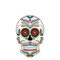 Fashion Twenty Four# Color Printed Skull Tattoo Face Sticker
