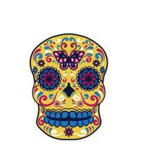 Fashion 32# Color Printed Skull Tattoo Face Sticker