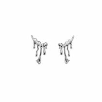 Fashion Silver Alloy Diamond Lava Geometric Stud Earrings