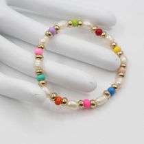 Fashion Color Alloy Geometric Beaded Bracelet