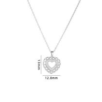 Fashion 7# Copper Diamond Geometric Love Necklace