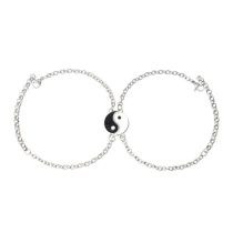 Fashion A Pair Of Tai Chi Double Bracelets A Pair Of Stainless Steel Oil Dripping Tai Chi Double Bracelets For Men