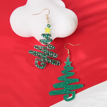 Fashion Christmas Tree Acrylic Christmas Tree Earrings