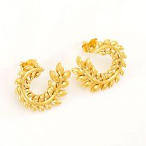 Fashion Gold Stainless Steel Wheat Earrings  Stainless Steel