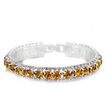 Fashion Golden Geometric Set Round Diamond Bracelet  Rhinestones