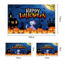 Fashion 2# Polyester Halloween Printed Background Fabric Hanging Flag