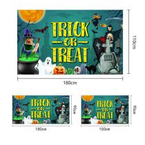 Fashion 6# Polyester Halloween Printed Background Fabric Hanging Flag
