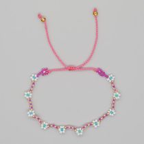 Fashion J Rice Beads Woven Daisy Bracelet  Glass%2fglazed