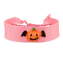 Fashion Pink 8 Fabric Resin Halloween Series Braided Bracelets