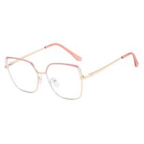 Fashion Pink And White Large Square Frame Color Matching Flat Mirror
