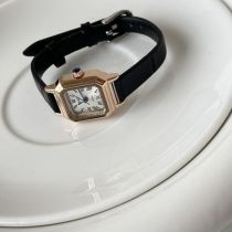 Fashion Black With Rose Gold And White Surface Stainless Steel Square Dial Watch