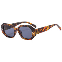 Fashion Tea Douhua Pc Rice Nail Irregular Large Frame Sunglasses