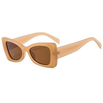Fashion Tea Pc Large Frame Sunglasses
