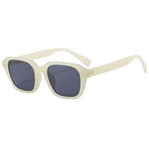 Fashion Ivory White Pc Square Large Frame Sunglasses