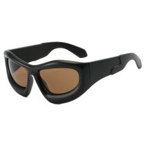 Fashion Sand Black Tea Slices Pc Large Frame Sunglasses