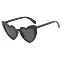 Fashion Bright Black And Gray Film Pc Love Sunglasses