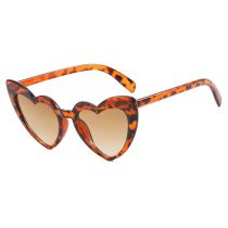 Fashion Leopard Print Double Tea Pc Love Sunglasses
