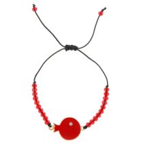 Fashion Red Red Pomegranate Beaded Hand-dropped Fish Bracelet