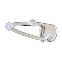 Fashion Silver Alloy Diamond Drop-shaped Hairpin
