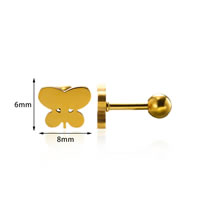 Fashion 2# Stainless Steel Geometric Butterfly Earrings