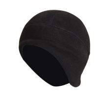 Fashion Black Polar Fleece Solid Color Ear Protective Hood