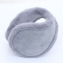 Fashion Grey Plush Solid Color Earmuffs