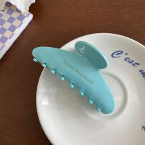 Fashion Cream Blue Acetate Letter Curved Gripper