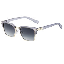 Fashion Polarized Sandy Gray Gold Gradient Gray Pc Square Large Frame Sunglasses